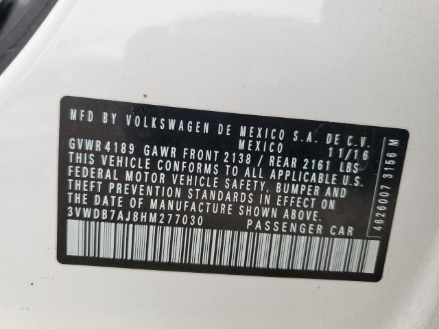 2017 VOLKSWAGEN JETTA SE - 3VWDB7AJ8HM277030