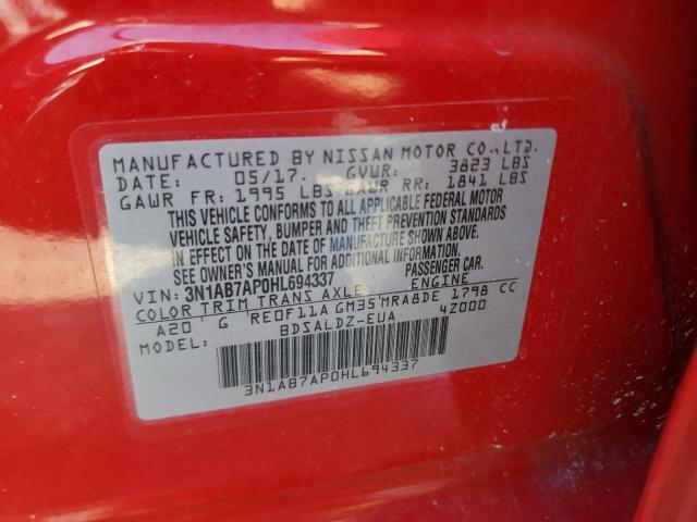 2017 NISSAN SENTRA S - 3N1AB7AP0HL694337
