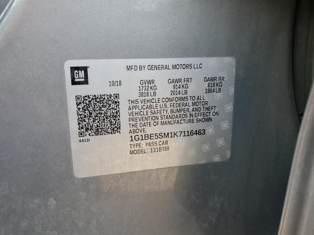 2019 CHEVROLET CRUZE LT - 1G1BE5SM1K7116463