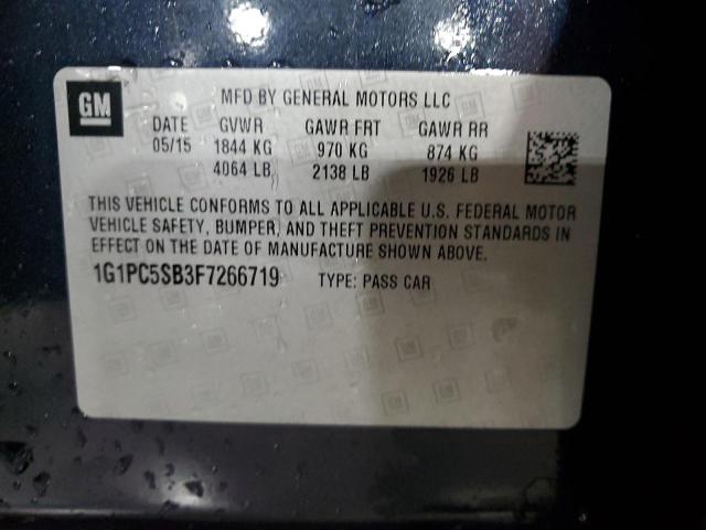 2015 CHEVROLET CRUZE LT - 1G1PC5SB3F7266719