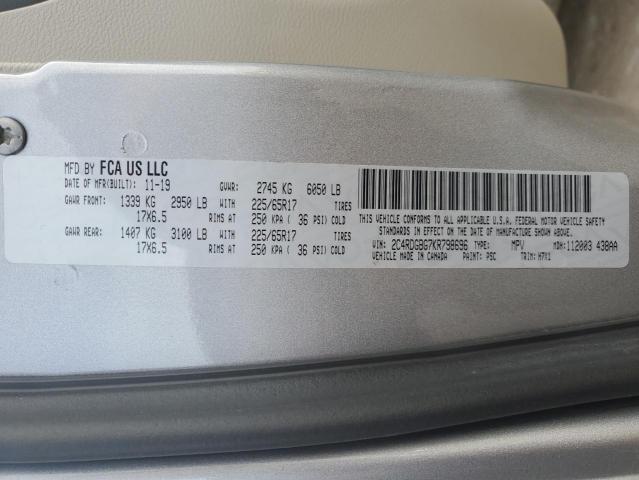 2019 DODGE GRAND CARA - 2C4RDGBG7KR798696