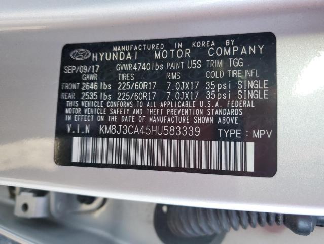 2017 HYUNDAI TUCSON LIM KM8J3CA45HU583339