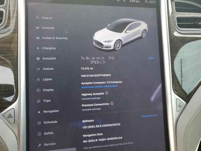 2015 TESLA MODEL S 70 - 5YJSA1S21FF091803
