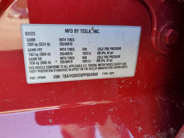 2023 TESLA MODEL Y - 7SAYGDEE8PF684949