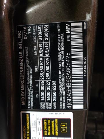 2016 MERCEDES-BENZ GLE 350 4M - 4JGDA5HB6GA806426