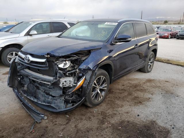 TOYOTA HIGHLANDER 2016 blue  gas 5TDKKRFH6GS182010 photo #1