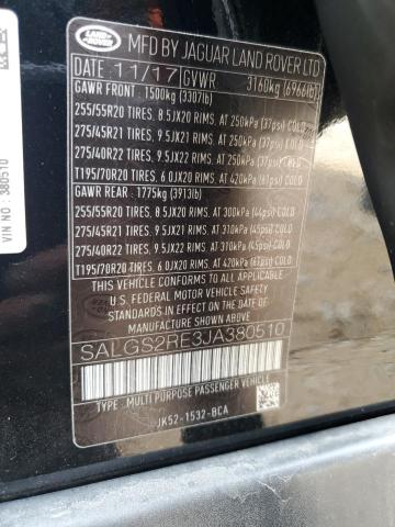 2018 LAND ROVER RANGE ROVE - SALGS2RE3JA380510