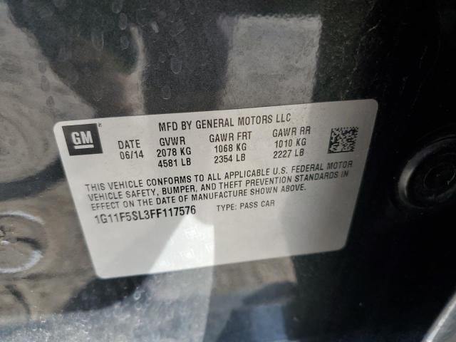 2015 CHEVROLET MALIBU 4D 1G11F5SL3FF117576