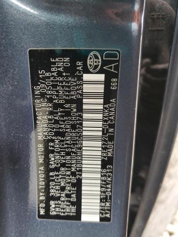 2016 TOYOTA COROLLA L 2T1BURHE9GC507173