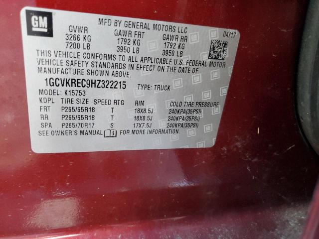 2017 CHEVROLET SILVERADO - 1GCVKREC9HZ322215