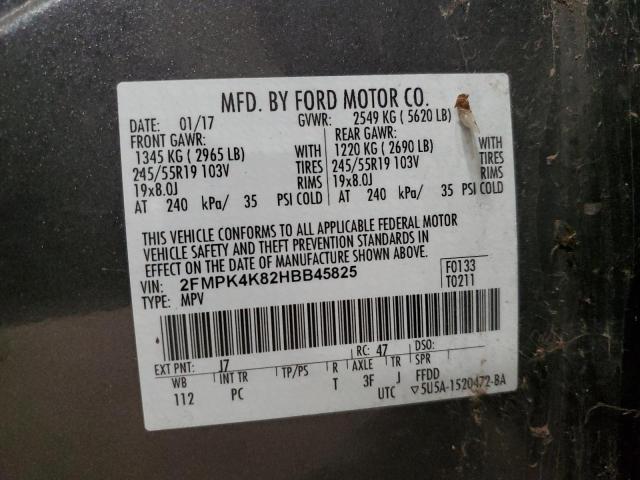 2017 FORD EDGE TITAN 2FMPK4K82HBB45825
