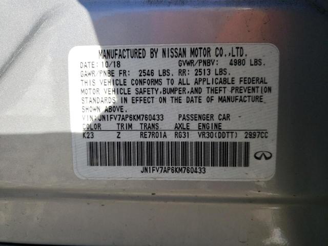 2019 INFINITI Q50 RED SP - JN1FV7AP6KM760433