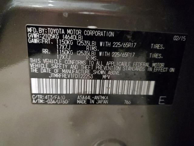 2015 TOYOTA RAV4 XLE - JTMRFREV1FD122253