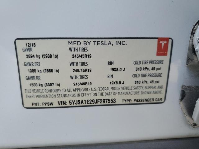 2018 TESLA MODEL S - 5YJSA1E29JF297553