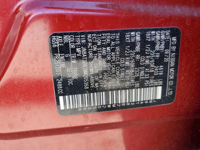 2021 NISSAN ROGUE SV - JN8AT3BB2MW205368