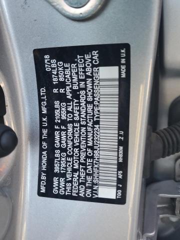 2018 HONDA CIVIC SPOR - SHHFK7H98JU232234