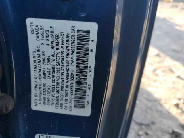 2015 HONDA CIVIC 2HGFG3B85FH500946