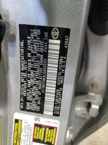2018 TOYOTA CAMRY LE 4T1B31HK8JU002533