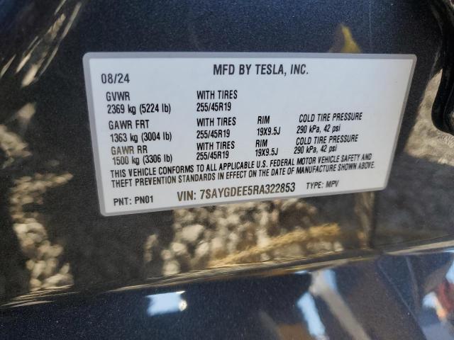 2024 TESLA MODEL Y - 7SAYGDEE5RA322853