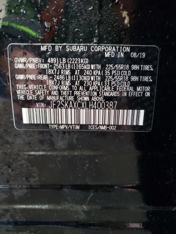 2020 SUBARU FORESTER T JF2SKAXCXLH400387
