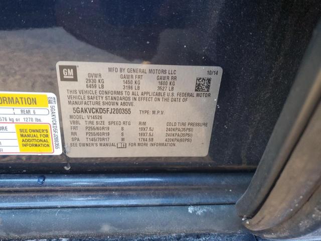 2015 BUICK ENCLAVE - 5GAKVCKD5FJ200355