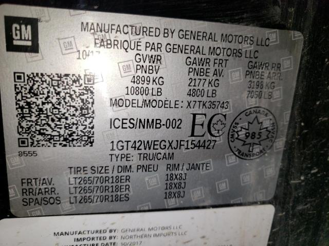 2018 GMC SIERRA K35 - 1GT42WEGXJF154427