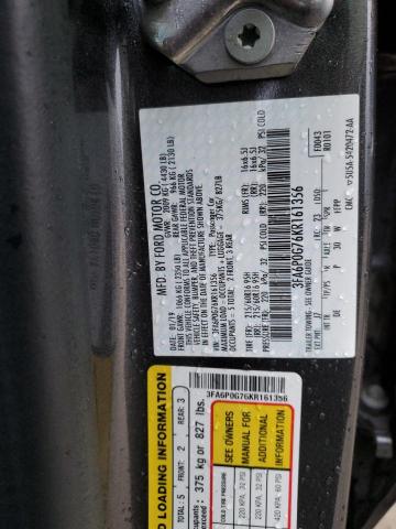2019 FORD FUSION S - 3FA6P0G76KR161356