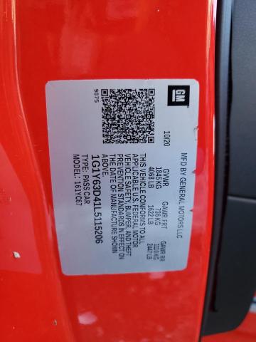 2020 CHEVROLET CORVETTE S - 1G1Y63D41L5115206