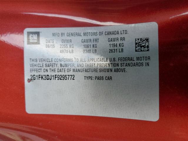 2015 CHEVROLET CAMARO 2SS 2G1FK3DJ1F9295772