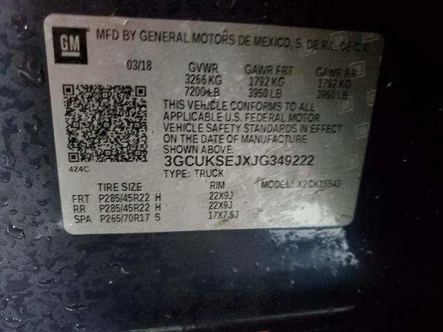 2018 CHEVROLET SILVERADO - 3GCUKSEJXJG349222