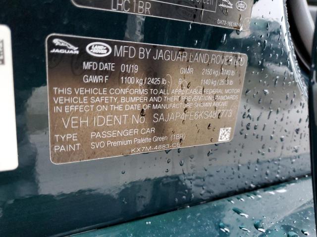 2019 JAGUAR XE SV PROJ SAJAP4FE6KS487773