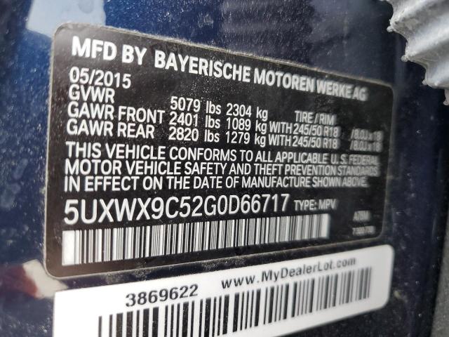 2016 BMW X3 XDRIVE2 - 5UXWX9C52G0D66717