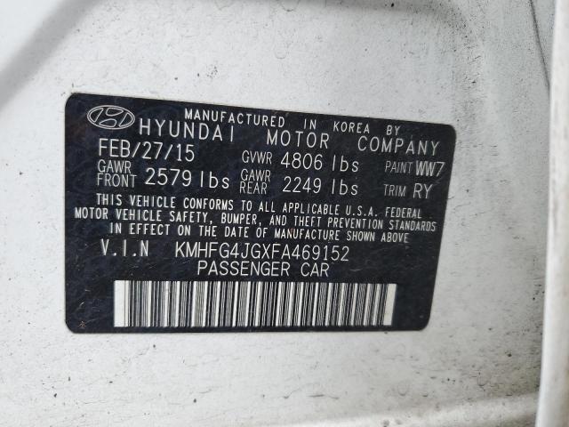 2015 HYUNDAI AZERA KMHFG4JGXFA469152