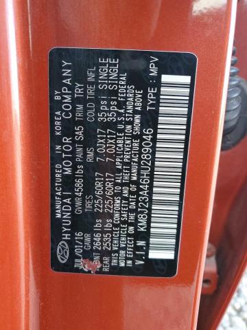 2017 HYUNDAI TUCSON SE - KM8J23A46HU289046