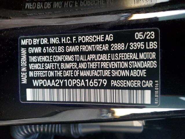 2023 PORSCHE TAYCAN WP0AA2Y10PSA16579