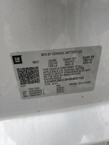 2017 CHEVROLET TAHOE K150 - 1GNSKBKC6HR400732
