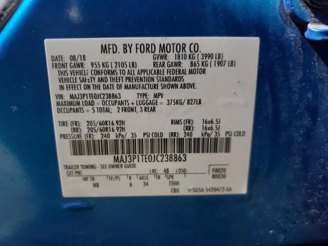 2018 FORD ECOSPORT S - MAJ3P1TE0JC238863