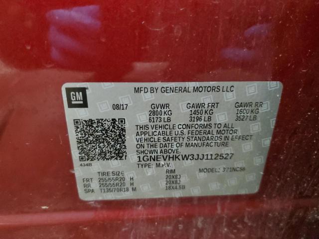 2018 CHEVROLET TRAVERSE L - 1GNEVHKW3JJ112527