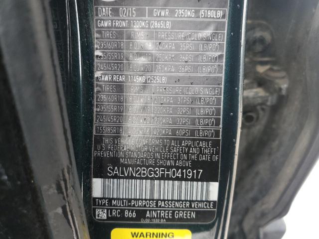 2015 LAND ROVER RANGE ROVE SALVN2BG3FH041917