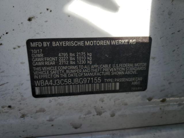 2018 BMW 430XI GRAN WBA4J3C58JBG97155