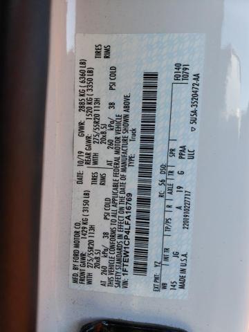 2020 FORD F150 SUPER - 1FTEW1CP4LFA16769