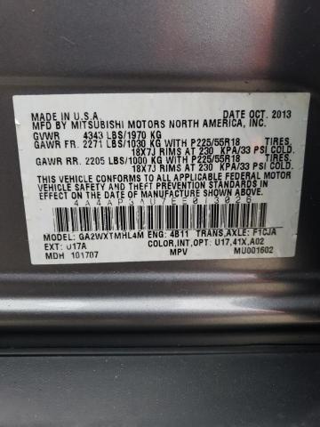 2014 MITSUBISHI OUTLANDER - 4A4AP3AU7EE013026