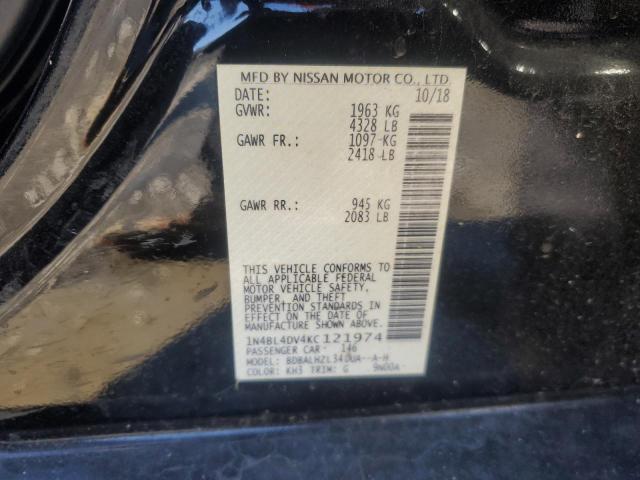 2019 NISSAN ALTIMA SV - 1N4BL4DV4KC121974