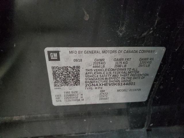 2019 CHEVROLET EQUINOX LS - 2GNAXHEV0K6144801