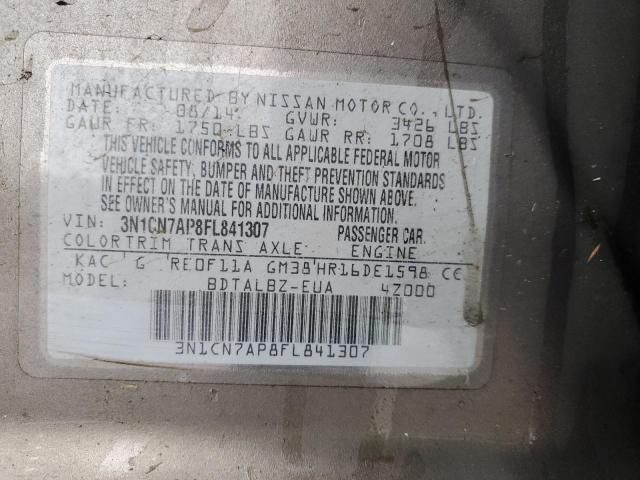 2015 NISSAN VERSA S - 3N1CN7AP8FL841307