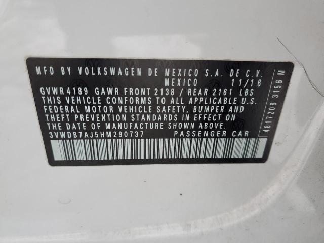 2017 VOLKSWAGEN JETTA SE - 3VWDB7AJ5HM290737