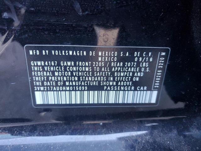 2017 VOLKSWAGEN GOLF S - 3VW217AU0HM015099