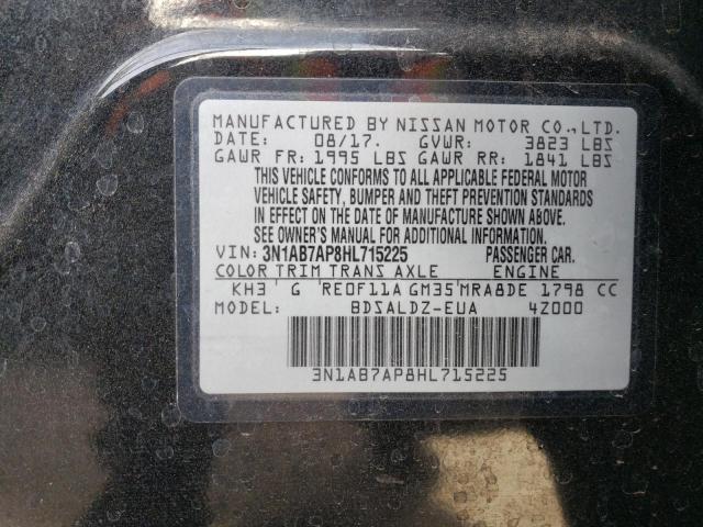 2017 NISSAN SENTRA S 3N1AB7AP8HL715225