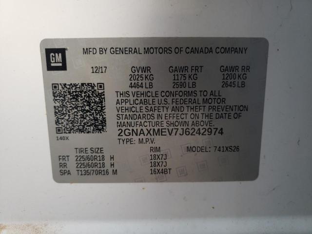 2018 CHEVROLET EQUINOX PR 2GNAXMEV7J6242974