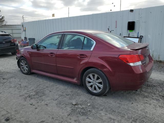 SUBARU LEGACY 2.5 2012 red  gas 4S3BMBC60C3014816 photo #3